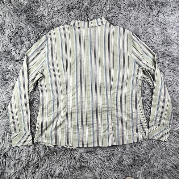 Tsunami Western Pearl Button Snap Close Blouse Shirt Striped Womens XL Rodeo - Picture 9 of 11